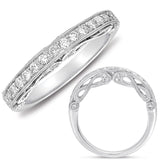 14 KT Rounds Shape White Gold Matching Band