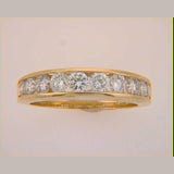 14 KT Rounds Shape Yellow Gold Matching Band