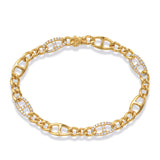 14 KT Rounds Shape Yellow Gold Diamond Bracelet