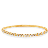 14 KT Rounds Shape Yellow Gold Flexible Bangle Bracelet