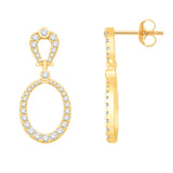 14 KT Rounds Shape Yellow Gold Diamond Earring