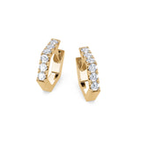 14 KT Rounds Shape Yellow Gold Diamond Earring