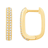 14 KT Rounds Shape Yellow Gold Diamond Earring