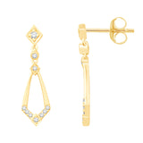 14 KT Rounds Shape Yellow Gold Diamond Earring