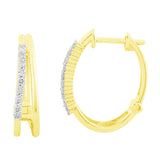 14 KT Rounds Shape Yellow Gold Diamond Earring