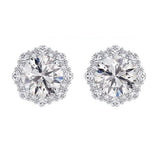 14 KT Rounds Shape White Gold Earring Jackets .25ct  Each