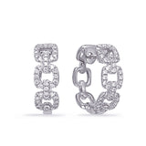 14 KT Rounds Shape White Gold Diamond Earring