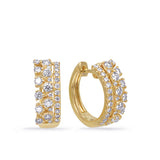 14 KT Rounds Shape Yellow Gold Diamond Earring