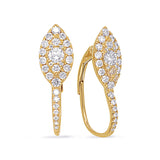14 KT Rounds Shape Yellow Gold Diamond Earring