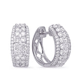 14 KT Rounds Shape White Gold Diamond Earring