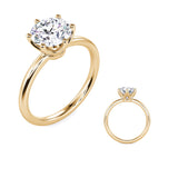 14 KT Rounds Shape Yellow Gold Engagement Ring