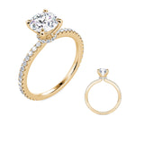 14 KT Rounds Shape Yellow Gold Engagement Ring