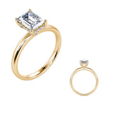 14 KT Rounds Shape Yellow Gold Engagement Ring