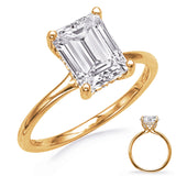 14 KT Rounds Shape Yelow Gold Engagement Ring