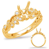 14 KT Rounds Shape Yellow Gold Engagement Ring