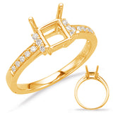 14 KT Rounds Shape Yellow Gold Engagement Ring