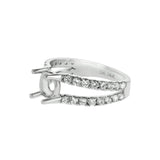 14 KT Rounds Shape White Gold Engagement Ring