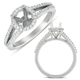 14 KT Rounds Shape White Gold Engagement Ring