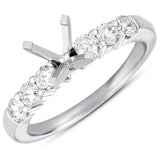 14 KT Rounds Shape White Gold Engagement Ring