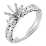 14 KT Rounds Shape White Gold Engagement Ring