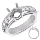 14 KT Rounds Shape White Gold Engagement Ring