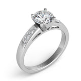 14 KT Princess Shape White Gold Engagement Ring