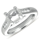 14 KT Rounds Shape White Gold Engagement Ring