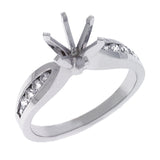 14 KT Rounds Shape White Gold Engagement Ring