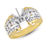 14 KT Rounds Shape Yellow & Gold Engagement Ring