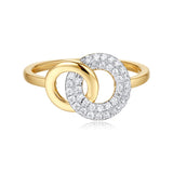 14 KT Rounds Shape Yellow Gold Diamond Ring