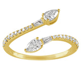 14 KT Baguette Shape Yellow Gold Diamond Ring