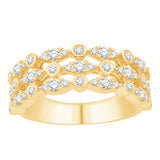 14 KT Rounds Shape Yellow Gold Diamond Ring
