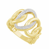 14 KT Rounds Shape Yellow Gold Diamond Ring