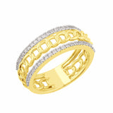 14 KT Rounds Shape Yellow Gold Diamond Ring