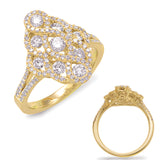 14 KT Rounds Shape Yellow Gold Fashion Ring