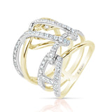 14 KT Rounds Shape Yellow Gold Diamond Fashion Ring