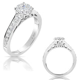 14 KT Rounds Shape White Gold Diamond Fashion Ring