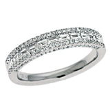 14 KT Baguette Shape White Gold Diamond Ring