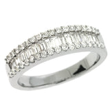 14 KT Baguette Shape White Gold Diamond Ring