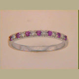 14 KT Pink Sapphire Shape Pink Sapphire & Diamond Ring