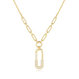 14 KT Rounds Shape Yellow Gold Diamond Necklace