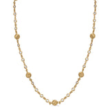 14 KT Rounds Shape Yellow Gold Diamond Necklace