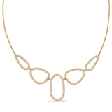 14 KT Rounds Shape Yellow Gold Diamond Necklace