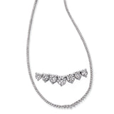 14 KT Rounds Shape Diamond Necklace Three Prong