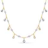 14 KT Rounds Shape Diamond By The Yard Necklace