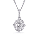 14 KT Rounds Shape White Gold Diamond Pendant