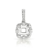 14 KT Rounds Shape Diamond Pendant For.25ct Princess Center
