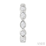 1 Ctw Bezel Set Marquise Cut Diamond Fashion Hoop Earrings in 14K White Gold