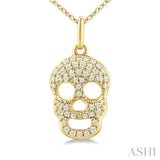 .15CTRDDM PETITE SKULL PD YG 10K-S+CH*