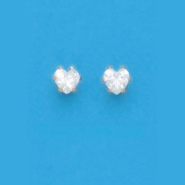 5Mm Heart Cz Earrings